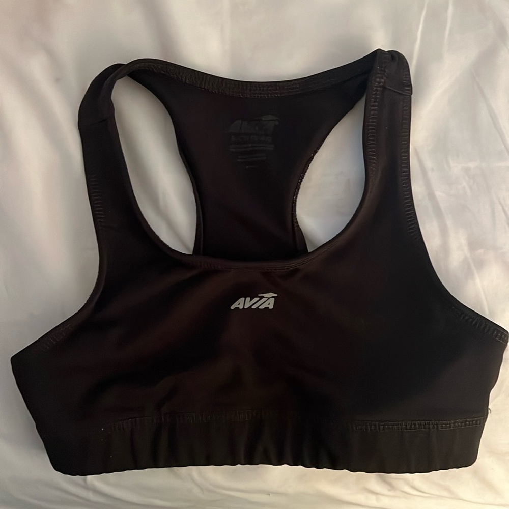 Girls Avia Black Size 6 (small) sports bra